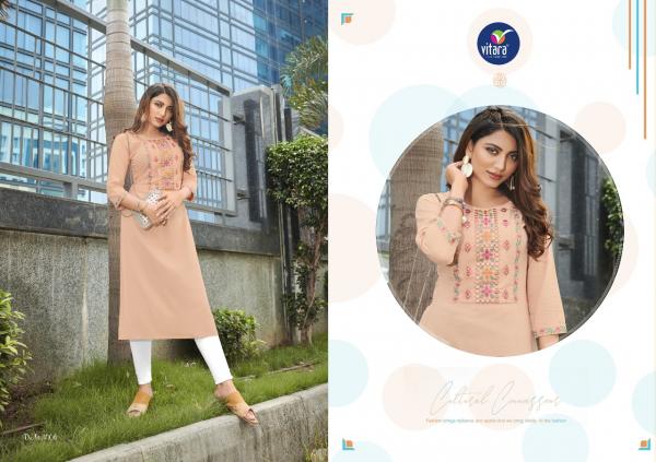 Vitara Royalty Rayon Designer Embroidery Kurti